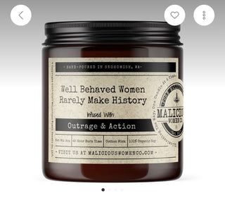 Malicious Women Co Organic Soy Jar Candles - All About Me Boutique