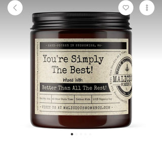 Malicious Women Co Organic Soy Jar Candles - All About Me Boutique
