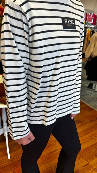 Mayoral Girls Oversize Striped Tee - All About Me Boutique