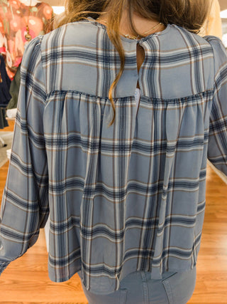 Mayoral Girls Smocked Plaid Chiffon Blouse - All About Me Boutique