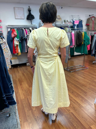 Merci Smocked Side Midi Dress - All About Me Boutique