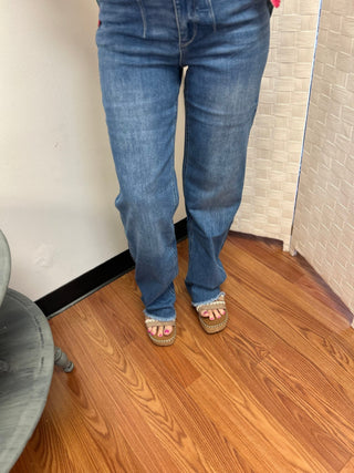 Mica Denim High Rise Wide Leg Jeans - All About Me Boutique