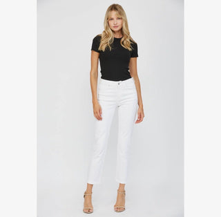 Mica Denim Mid Rise Ankle Straight Jeans - All About Me Boutique
