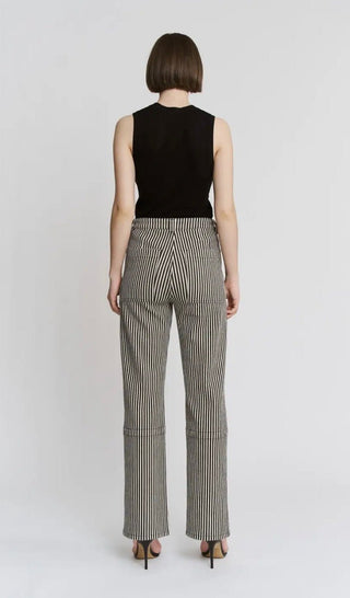 Mica Denim Super High-Rise Striped Straight Leg Jeans - All About Me Boutique