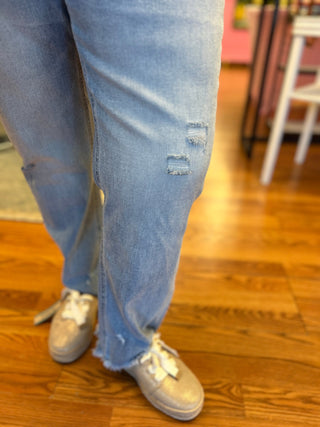 Mica Mid Rise Denim Crop Jeans - All About Me Boutique