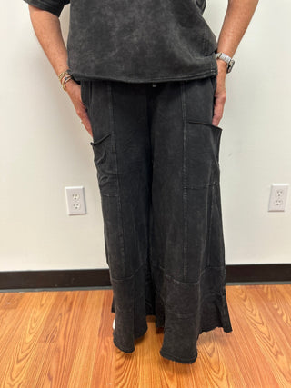 Mineral Wash Boho Cargo Pants by Pixie + Ivy - All About Me Boutique