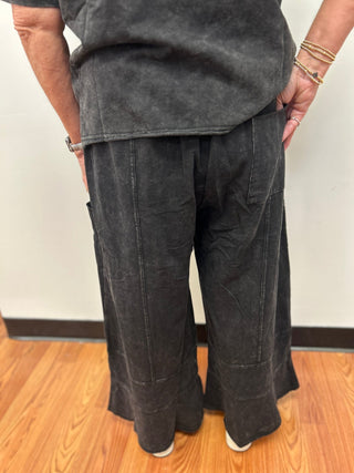 Mineral Wash Boho Cargo Pants by Pixie + Ivy - All About Me Boutique