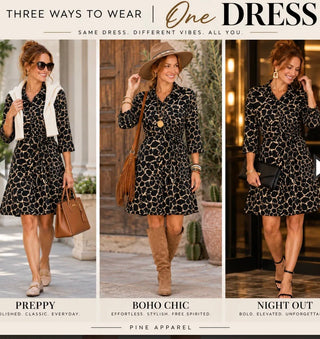 Mlle Gabrielle Linique Animal Print Dress - All About Me Boutique