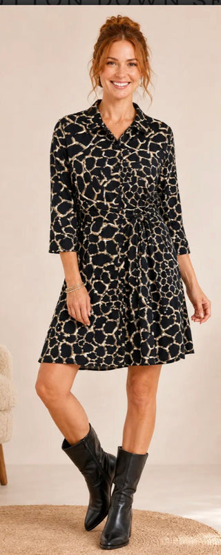 Mlle Gabrielle Linique Animal Print Dress - All About Me Boutique