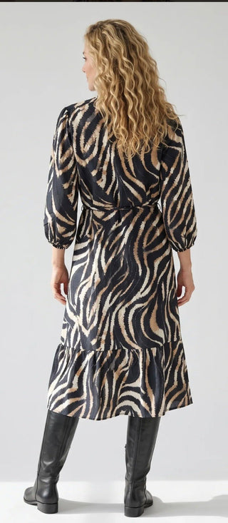 Mlle Gabrielle Linique Zebra Midi Dress - All About Me Boutique