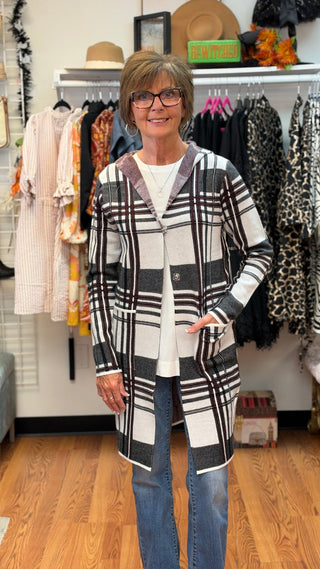 Monacco Lane Hooded Cardigan - All About Me Boutique