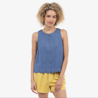 Naked Zebra Denim Tank Top - All About Me Boutique