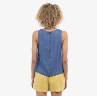 Naked Zebra Denim Tank Top - All About Me Boutique