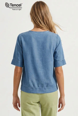 Naked Zebra Tencel V - Neck Blouse – Effortless Eco - Chic Top - All About Me Boutique