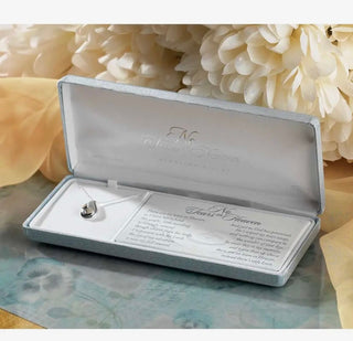 No Tears In Heaven Necklace with 18” Silver Plated Chain - All About Me Boutique