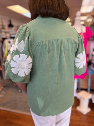 Oddi Bubble Sleeve Blouse - All About Me Boutique