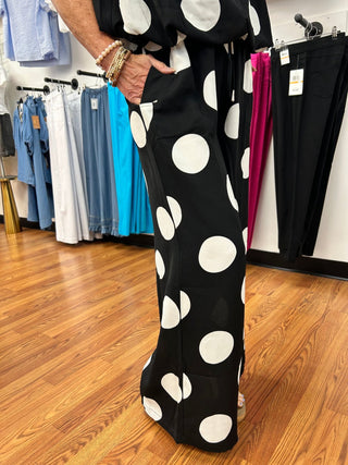 Oddi Polka Dot Wide - Leg Two - Piece Set - All About Me Boutique