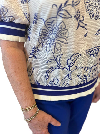 Oddi Printed Lace Blouse - All About Me Boutique
