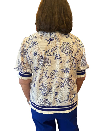 Oddi Printed Lace Blouse - All About Me Boutique