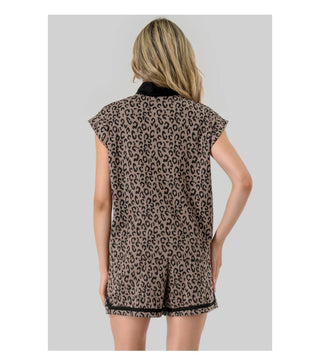 Pixie + Ivy Animal Print Top and Short Set - All About Me Boutique