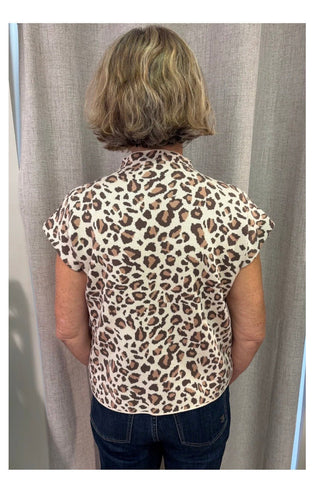 Pixie + Ivy Mock Neck Leopard Print Sweater Top - All About Me Boutique