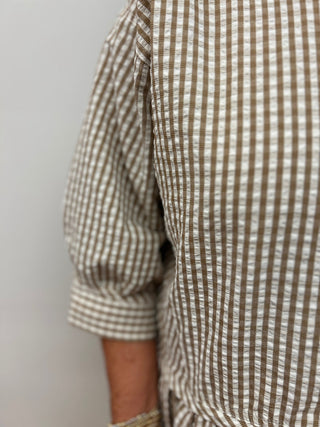 Pixie + Ivy Parker Gingham Ruffle Blouse - All About Me Boutique