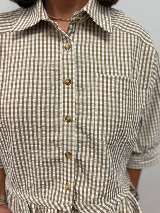 Pixie + Ivy Parker Gingham Ruffle Blouse - All About Me Boutique