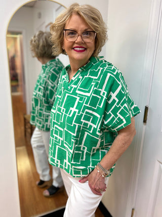Pixie + Ivy Printed Juno Top - All About Me Boutique
