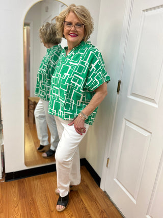Pixie + Ivy Printed Juno Top - All About Me Boutique