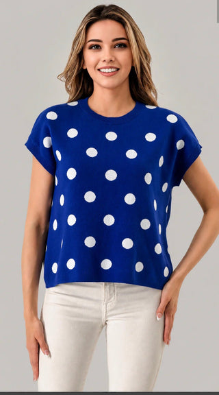 Polka Dot Sweater Top - All About Me Boutique