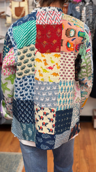 Reversible Quilted Patchwork Jacket - All About Me Boutique
