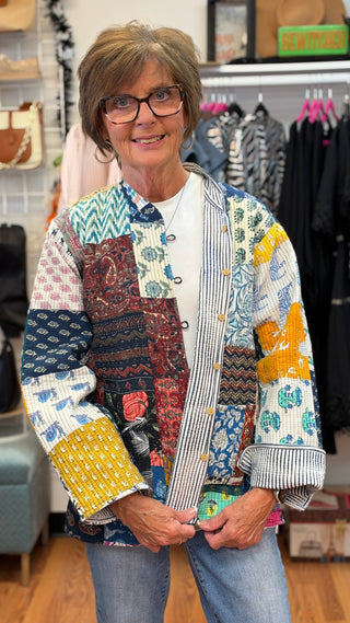 Reversible Quilted Patchwork Jacket - All About Me Boutique