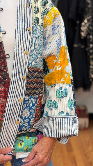 Reversible Quilted Patchwork Jacket - All About Me Boutique