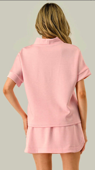 Scuba Zip Top and Skort Set - All About Me Boutique