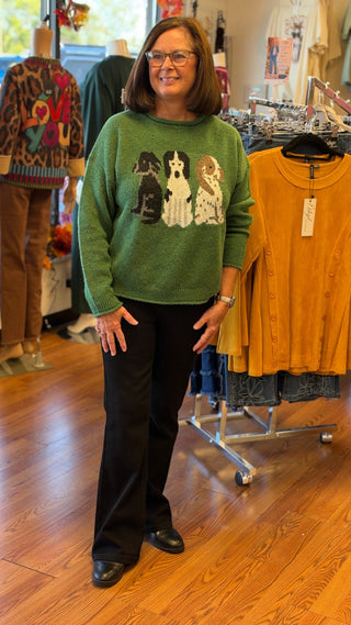 Three Dog Graphic Pullover Sweater - All About Me Boutique