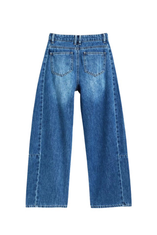 Tractr Girls' Barrel Leg Crop Jeans - All About Me Boutique