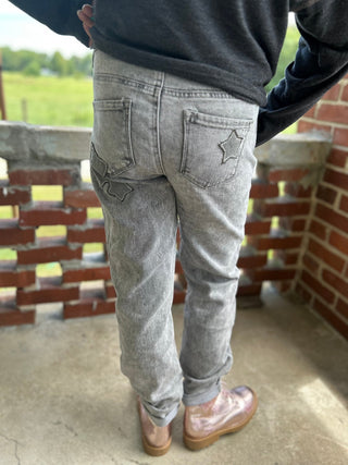 Tractr Girls Star Appliqué Jeans - All About Me Boutique