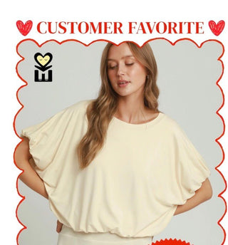 Umgee Bamboo Silk Bubble Hem Top – Eco-Friendly & Breathable Comfort - All About Me Boutique