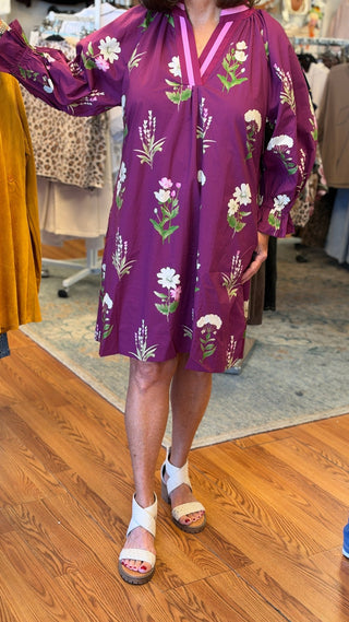 Umgee Floral Tunic Dress - All About Me Boutique