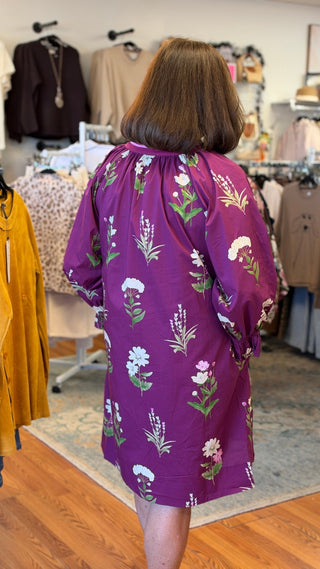 Umgee Floral Tunic Dress - All About Me Boutique