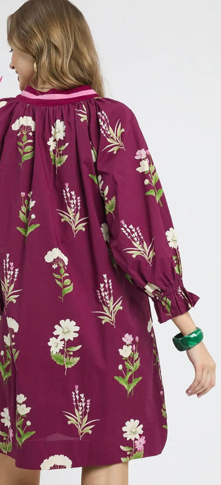 Umgee Floral Tunic Dress - All About Me Boutique