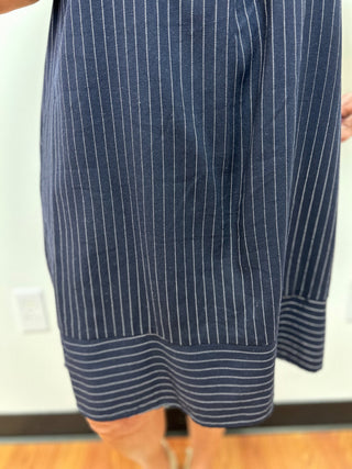 Umgee Linen Striped Polo Dress - All About Me Boutique