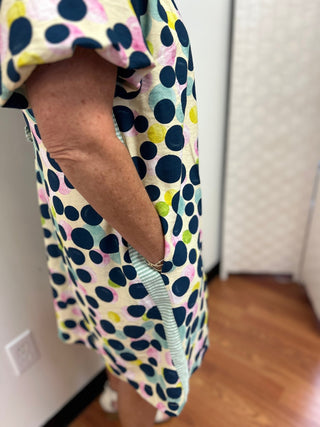 Umgee Polka Dot Print Tunic Dress - All About Me Boutique