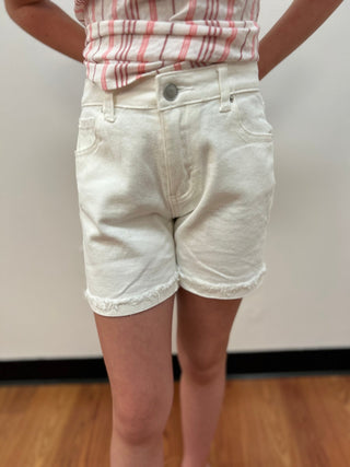 Vig - Girls Kelsey Ivory Twill Shorts - All About Me Boutique