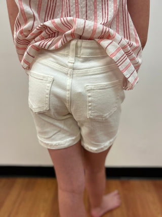 Vig - Girls Kelsey Ivory Twill Shorts - All About Me Boutique