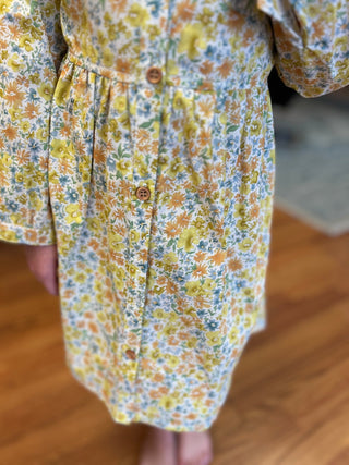 Vignette Girls Floral Shirtwaist Dress - Tie Waist - All About Me Boutique