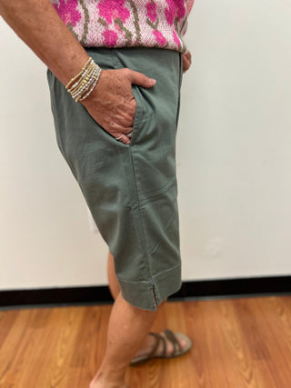 Wild Palms Twill Bermuda Shorts - All About Me Boutique