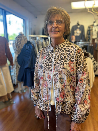 Yolly-Italy Animal Print Bomber Jacket - All About Me Boutique