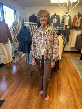Yolly-Italy Animal Print Bomber Jacket - All About Me Boutique