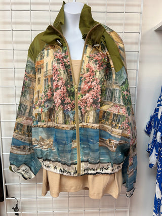 Yolly-Italy Ruffle Neck Jacket - All About Me Boutique
